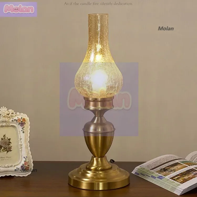Retro nostalgic kerosene bedroom bedside table lamp personalized and creative warm Chinese study restaurant cafe old Shanghai
Retro nostalgic kerosene bedroom bedside table lamp personalized and creative warm Chinese study restaurant cafe old Shanghai