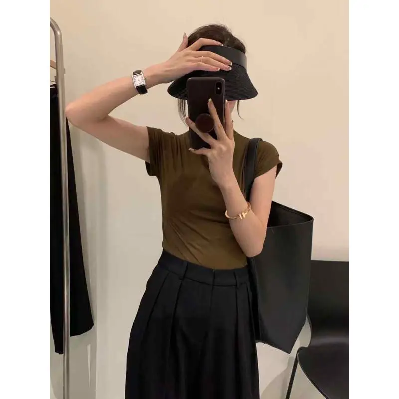 Весенняя хлопковая футболка из модала, женская футболка свободного кроя, удобная дышащая теплая футболка из чистого хлопка, современная футболка с принтом
Весенняя хлопковая футболка из модала, женская футболка свободного кроя, удобная дышащая теплая футболка из чистого хлопка, современная футболка с принтом