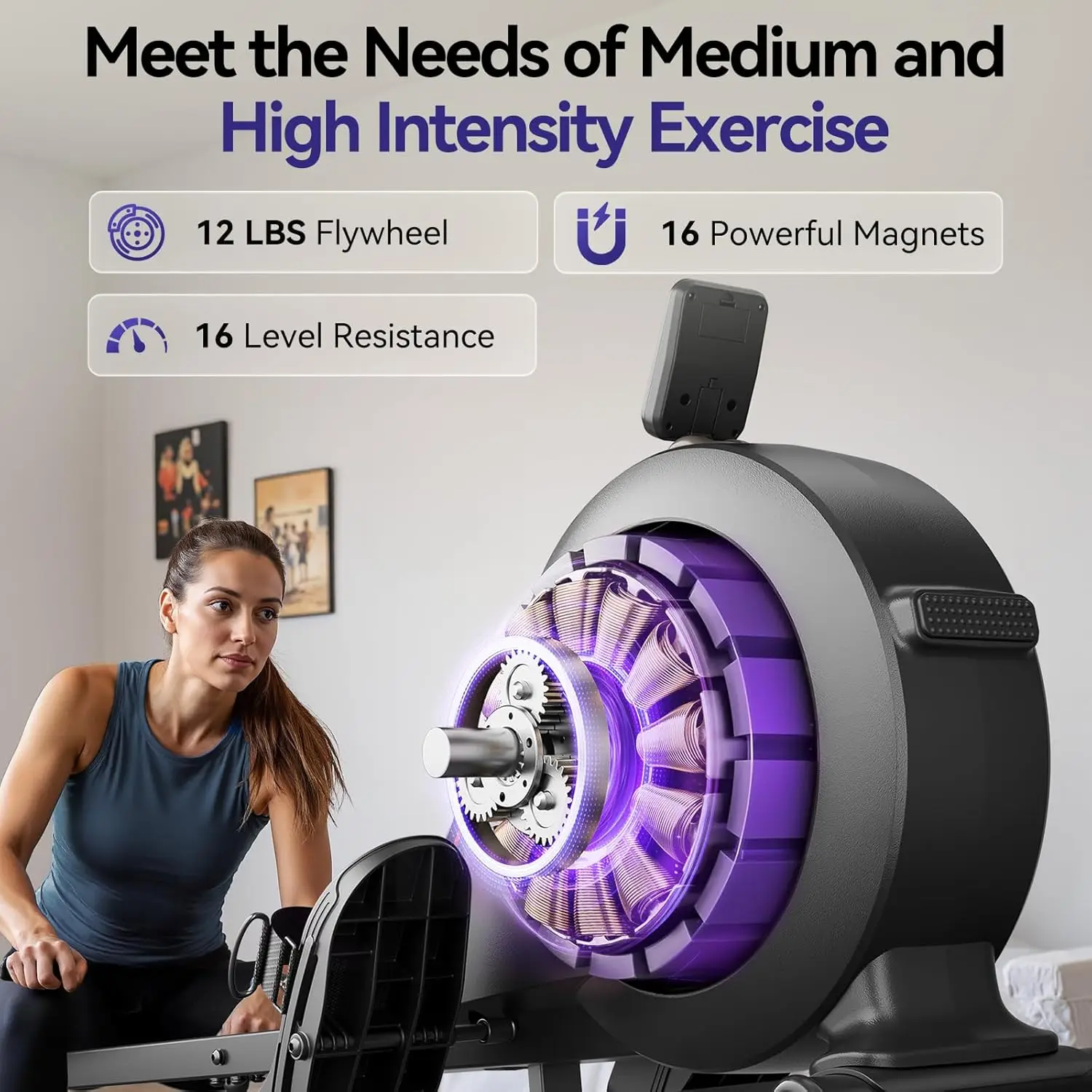 Rowing Machine, Quiet Rowing Machines for Home with 350lb Weight Capacity, 16 Levels Adjustable Resistance, Foldable Rower
Rowing Machine, Quiet Rowing Machines for Home with 350lb Weight Capacity, 16 Levels Adjustable Resistance, Foldable Rower