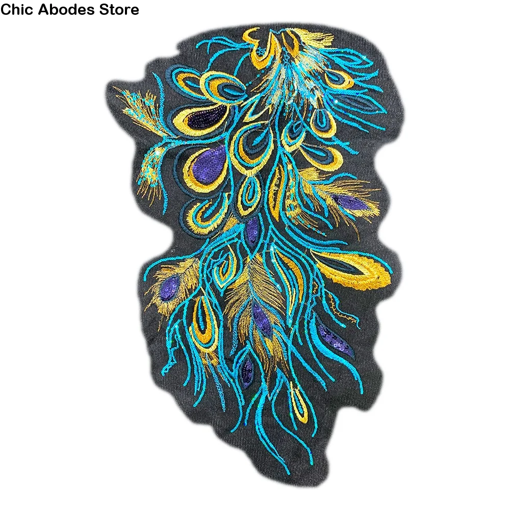 Phoenix Feather Sequin Embroidery Patches Mesh DIY Sequined Embroidery Patches Fashion Elegant Embroidered Floral Patches
Phoenix Feather Sequin Embroidery Patches Mesh DIY Sequined Embroidery Patches Fashion Elegant Embroidered Floral Patches