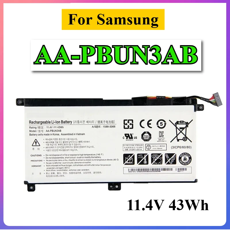 Laptop Battery New AA-PBUN3AB For Samsung Notebook 7 BA43-00377A NP740U3L-L02US NP740U3M-K01US NP800G5M 800G5M NP740U5M
Laptop Battery New AA-PBUN3AB For Samsung Notebook 7 BA43-00377A NP740U3L-L02US NP740U3M-K01US NP800G5M 800G5M NP740U5M