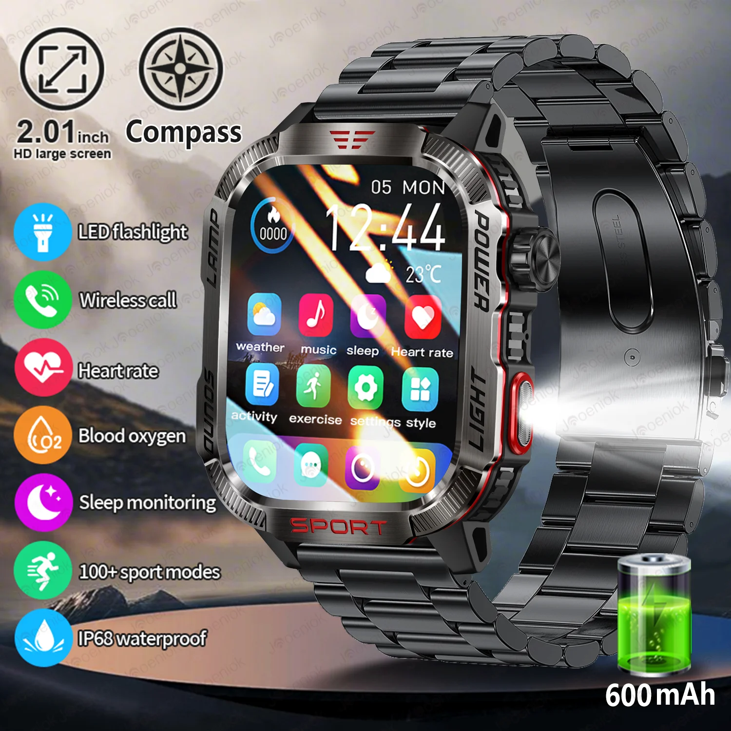 2026New 100+ Sports Mode SmartWatch Men Compass Altitude pressure Health Monitoring Heart Rate Bluetooth Call Smart Watch Men
2026New 100+ Sports Mode SmartWatch Men Compass Altitude pressure Health Monitoring Heart Rate Bluetooth Call Smart Watch Men
