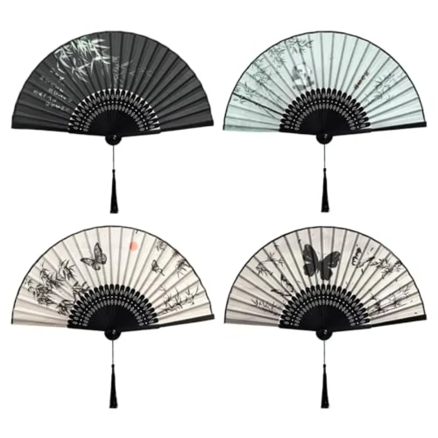 Yookat Handheld Fan 4 PCS Hand Fan Chinese Folding Fan Bamboo Silk Fan Foldable for Men Women
Yookat Handheld Fan 4 PCS Hand Fan Chinese Folding Fan Bamboo Silk Fan Foldable for Men Women