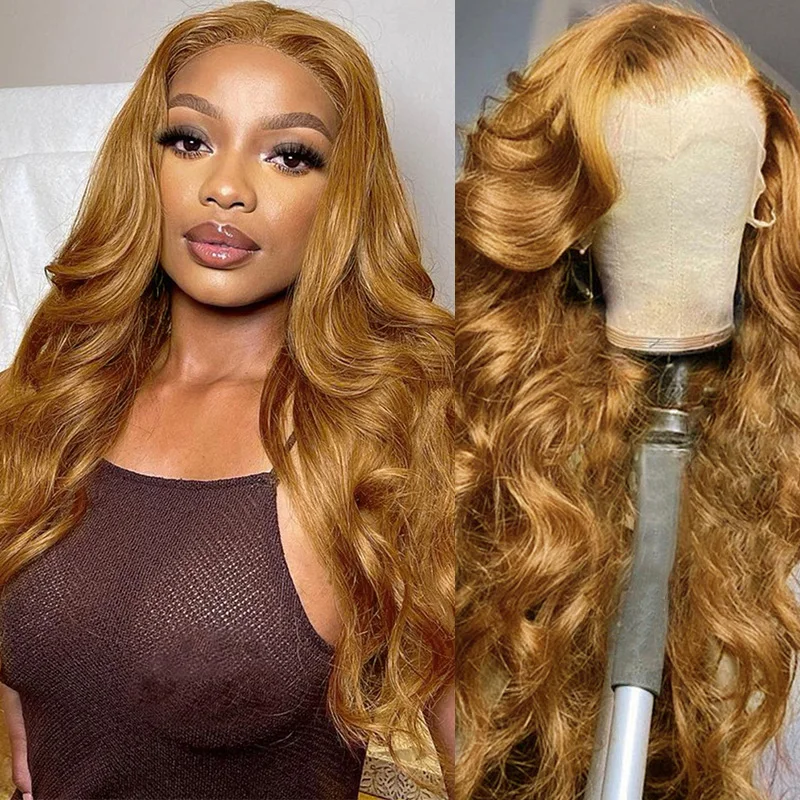 Ginger Brown 13X6 Lace Front Human Hair Wig Honey Blonde Body Wave Lace Front Wig 13X4 Transparent Lace Frontal Wig For Women
Ginger Brown 13X6 Lace Front Human Hair Wig Honey Blonde Body Wave Lace Front Wig 13X4 Transparent Lace Frontal Wig For Women