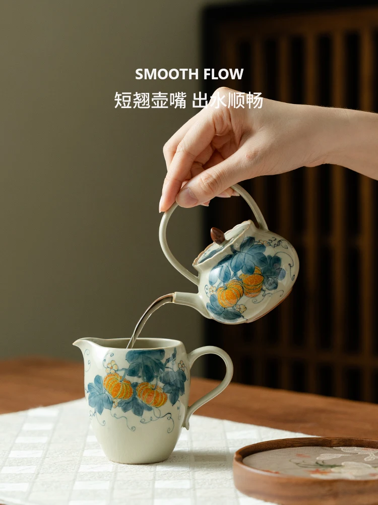 Teapot Household Grass and Wood Pure Hand Drawing Loop-Handled Ceramic Chinese Set Single
Teapot Household Grass and Wood Pure Hand Drawing Loop-Handled Ceramic Chinese Set Single