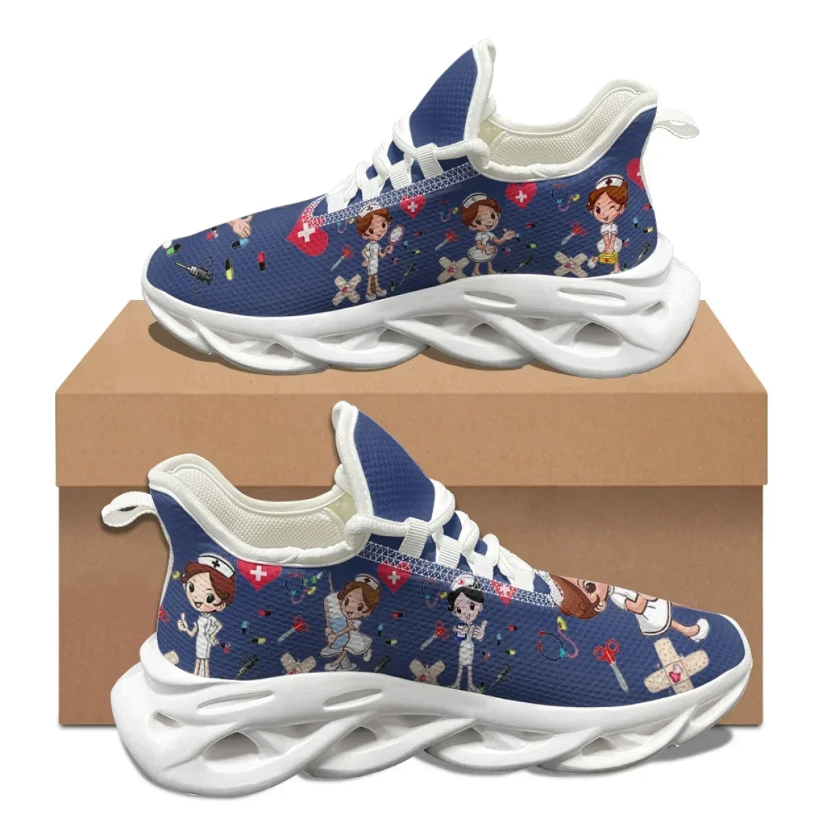 Cartoon Nurse Print Lace Up Running Shoes Medical Doctor Hospital Comfortable Flat Shoes Fashion Non-slip Girls Sneakers Zapatos
Cartoon Nurse Print Lace Up Running Shoes Medical Doctor Hospital Comfortable Flat Shoes Fashion Non-slip Girls Sneakers Zapatos