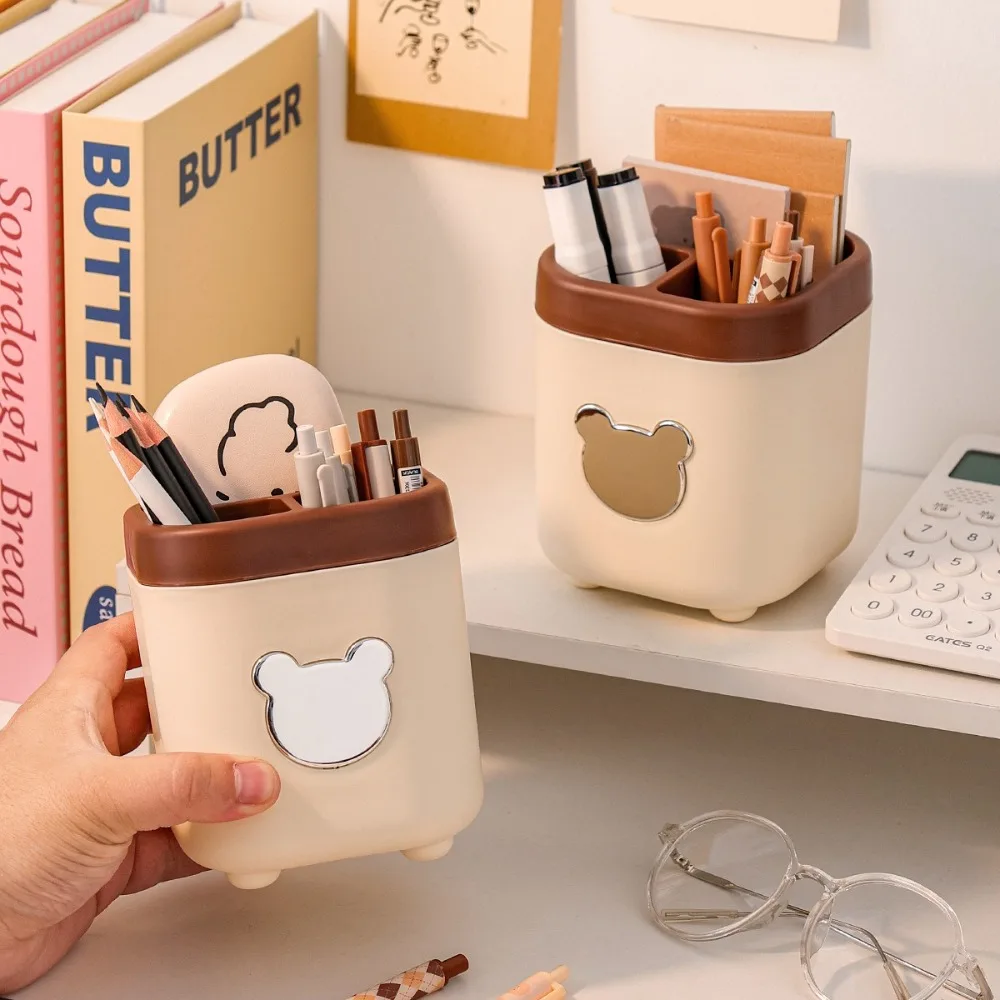 New Cute Bear Pen Holder Multifunctional Large Capacity Desktop Storage Box Desktop Storage Bucket Gift
New Cute Bear Pen Holder Multifunctional Large Capacity Desktop Storage Box Desktop Storage Bucket Gift