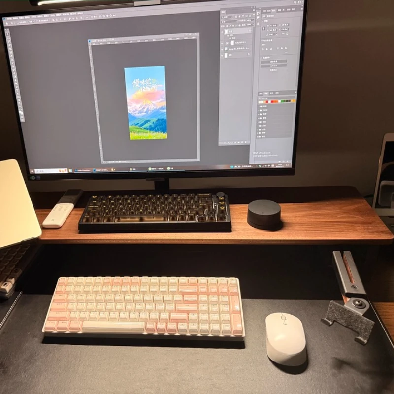 H20 White Ash Wood Monitor Stand Sliding Track Laptops Stand with Modular Design Computer Holder Ergonomic Desk Organizer 
H20 White Ash Wood Monitor Stand Sliding Track Laptops Stand with Modular Design Computer Holder Ergonomic Desk Organizer