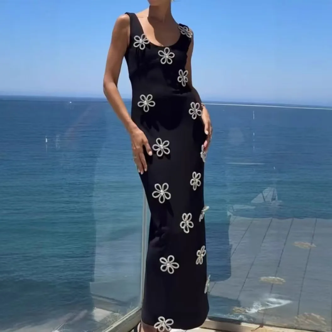 New Arrival Women Sleeveless Sexy O-Neck Diamond Flowers Bodycon Long Bandage Dress Celebrate Evening Party Office Lady Outfit
New Arrival Women Sleeveless Sexy O-Neck Diamond Flowers Bodycon Long Bandage Dress Celebrate Evening Party Office Lady Outfit