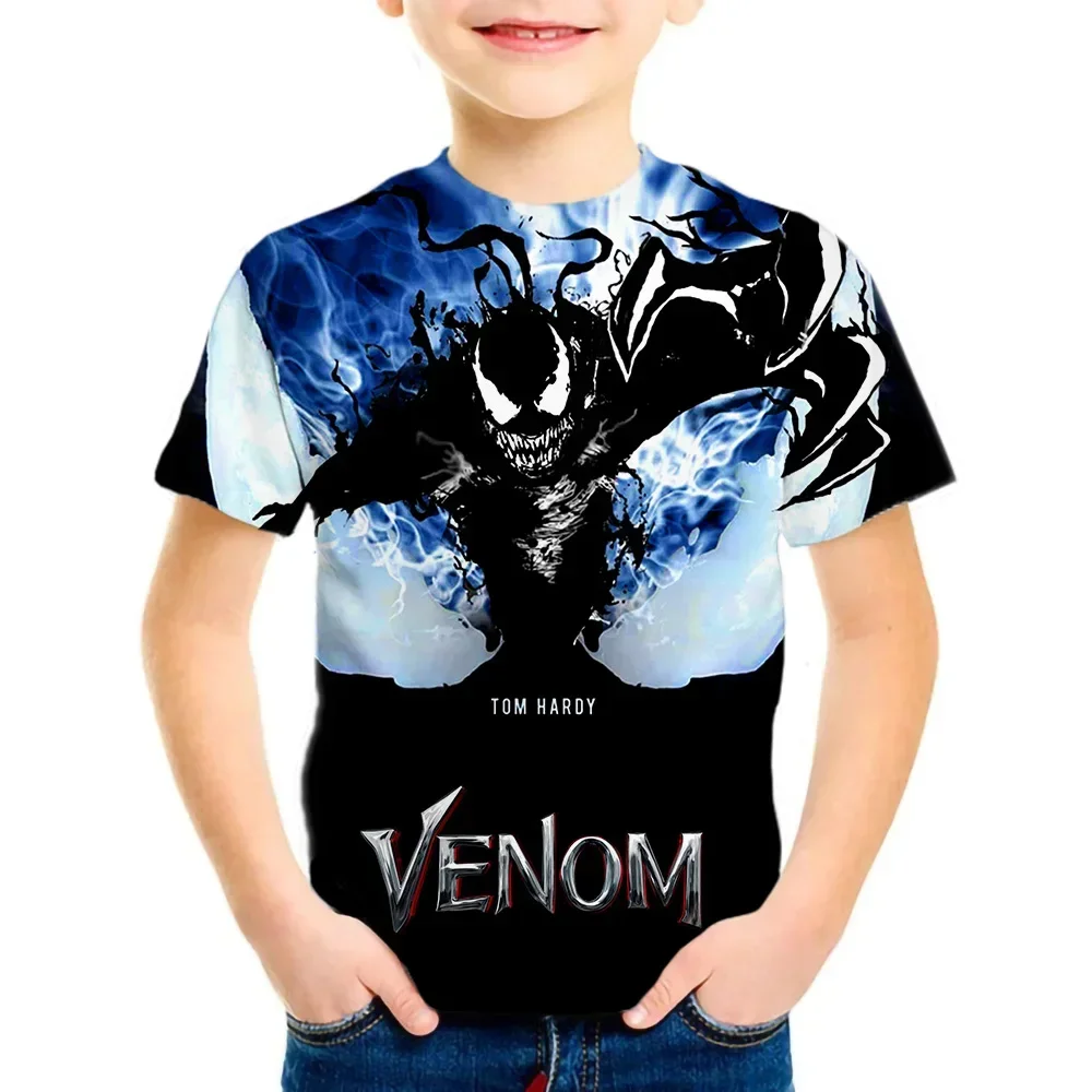 Venom parent-child short-sleeved T-shirt, 3D printed T-shirt, children's clothing, cartoon costumes for children aged 7 to 13
Venom parent-child short-sleeved T-shirt, 3D printed T-shirt, children's clothing, cartoon costumes for children aged 7 to 13