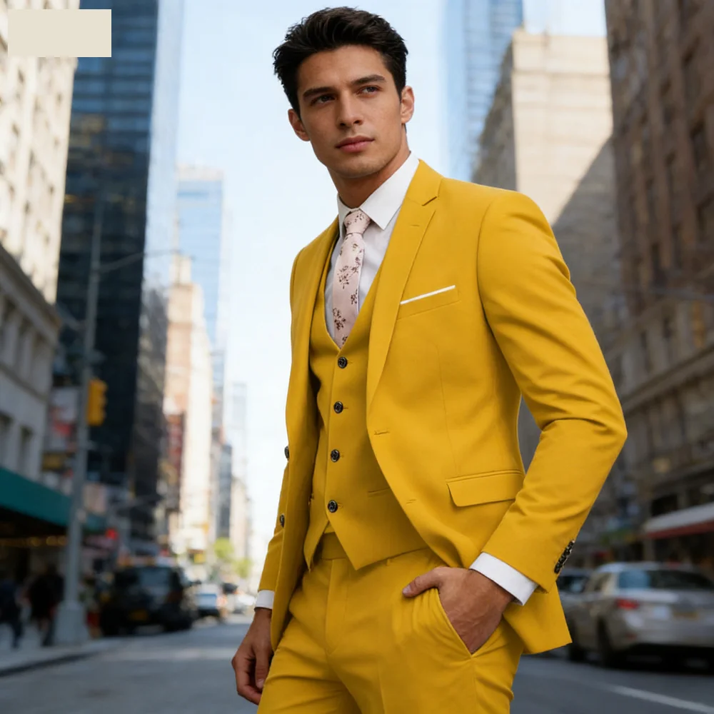 Бежевый мужской костюм Slim Fit для свадьбы, элегантный комплект из 3 предметов: пиджак с вырезанными лацканами, жилет и брюки. Высококачественный мужской костюм.
Бежевый мужской костюм Slim Fit для свадьбы, элегантный комплект из 3 предметов: пиджак с вырезанными лацканами, жилет и брюки. Высококачественный мужской костюм.