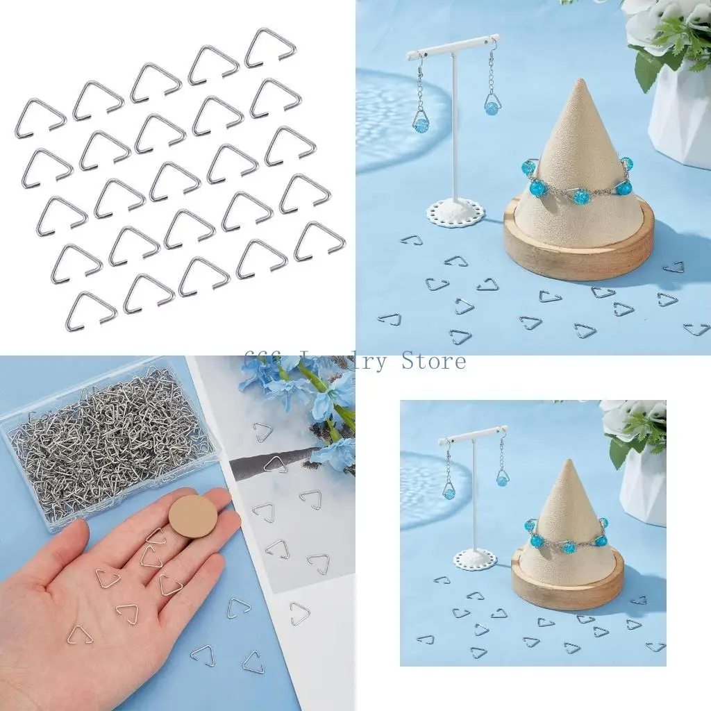 F2TD 600Pcs Silver Triangles Bails Pinch Clips for Handmade Jewelry Necklace Findings
F2TD 600Pcs Silver Triangles Bails Pinch Clips for Handmade Jewelry Necklace Findings