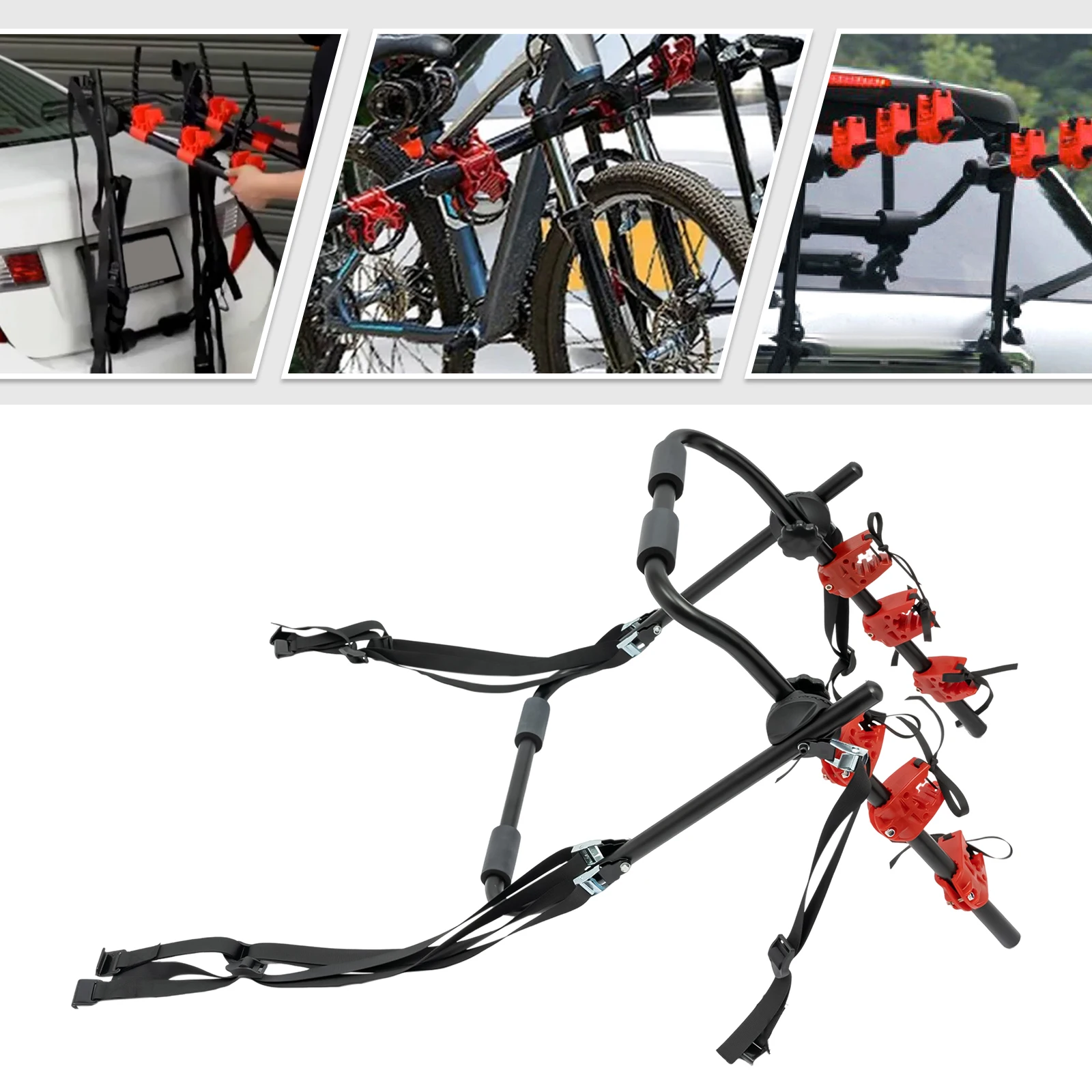 Trunk Mounted Carrier 3-Bike Trunk Mount Rack Foldable Hatchback Rear Holder for Sedans Minivan SUV Max Load 44.1lbs
Trunk Mounted Carrier 3-Bike Trunk Mount Rack Foldable Hatchback Rear Holder for Sedans Minivan SUV Max Load 44.1lbs