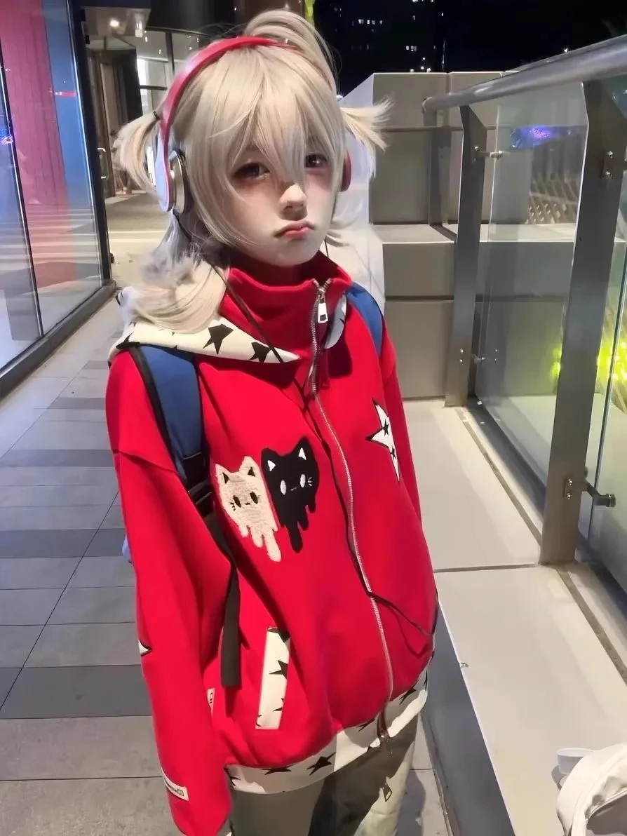 Japanese Sweet Star Embroidery Hoodie Women's Zipper Cardigan Coat Winter Warm Long Sve Regular Length Faion Set
Japanese Sweet Star Embroidery Hoodie Women's Zipper Cardigan Coat Winter Warm Long Sve Regular Length Faion Set