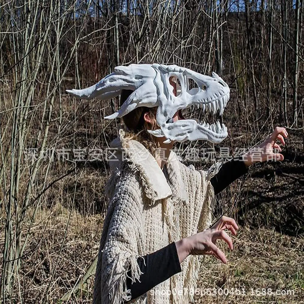 Movable Skull Mask Dinosaur T-Rex Skeleton Head Mask Scary Halloween Cosplay Prop
Movable Skull Mask Dinosaur T-Rex Skeleton Head Mask Scary Halloween Cosplay Prop