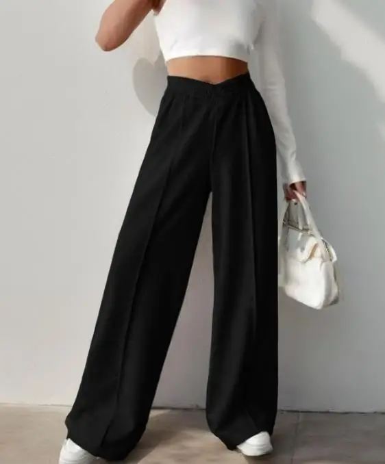 2025 Autumn New Women's Sports Pants Casual Simple Style Pants Basic High Waist Solid Color Wide Leg Pants Women's Wear
2025 Autumn New Women's Sports Pants Casual Simple Style Pants Basic High Waist Solid Color Wide Leg Pants Women's Wear