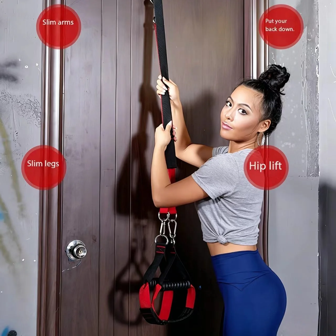 Full body exercise tension strap suspension training strap tension rope plastic elastic strap home exercise resistance training
Full body exercise tension strap suspension training strap tension rope plastic elastic strap home exercise resistance training