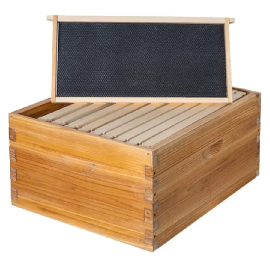 Honey Lake 10 Frame Langstroth Deep Brood Bee Hive Box Dipped in Beeswax Sections of Wood for Beehives Includes Beehive Frames
Honey Lake 10 Frame Langstroth Deep Brood Bee Hive Box Dipped in Beeswax Sections of Wood for Beehives Includes Beehive Frames