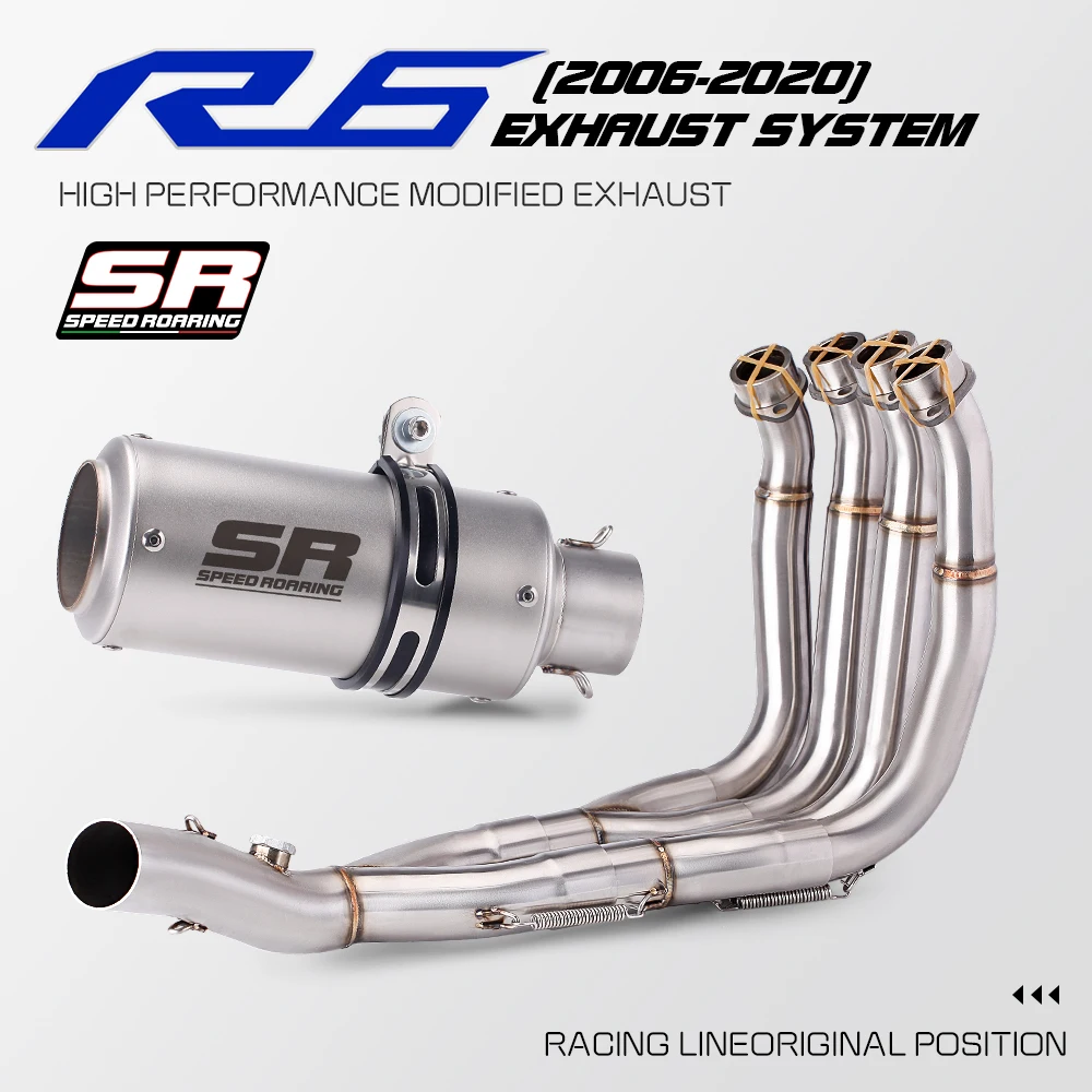 For YZF R6 2006-2016 Exhaust Pipe Front Tube Link Pipe Full Motorcycle Exhaust System Connect 51MM Muffler
For YZF R6 2006-2016 Exhaust Pipe Front Tube Link Pipe Full Motorcycle Exhaust System Connect 51MM Muffler