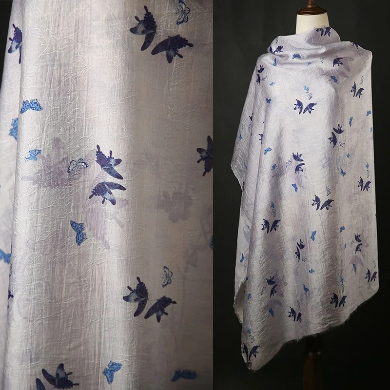 Blue Butterfly Lyocell Jacquard Digital Print New Chinese Style Ethnic Hanfu Fabric for Qipao Dress Blouse Clothing Designer
Blue Butterfly Lyocell Jacquard Digital Print New Chinese Style Ethnic Hanfu Fabric for Qipao Dress Blouse Clothing Designer