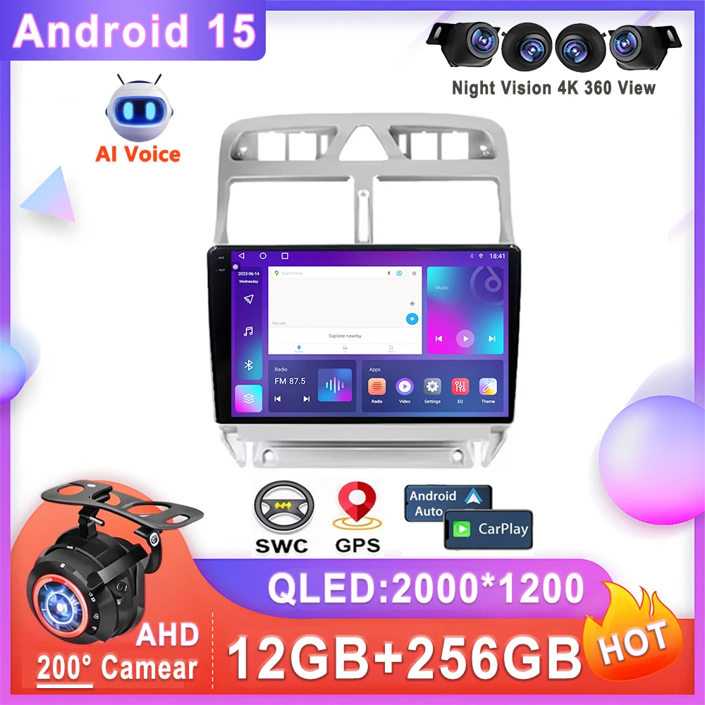 For Peugeot 307 1 2001 - 2008 Car Stereo Android 15 Head Unit GPS Multimedia Player No 2din DVD Navigation 5G QLED Touch Screen
For Peugeot 307 1 2001 - 2008 Car Stereo Android 15 Head Unit GPS Multimedia Player No 2din DVD Navigation 5G QLED Touch Screen