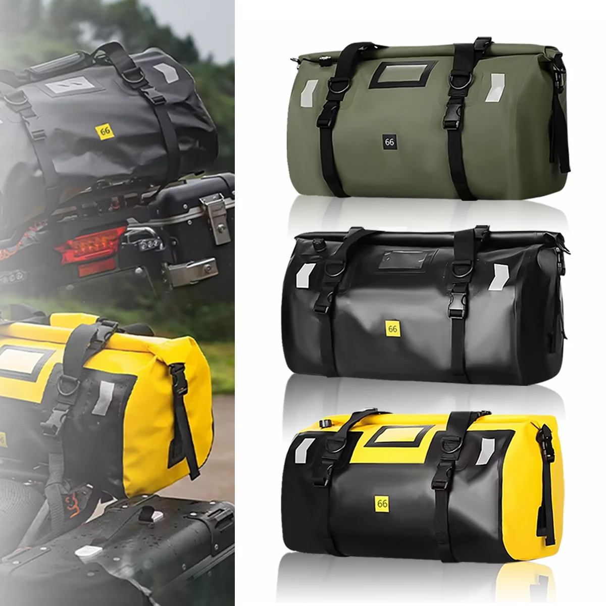 Водонепроницаемая сумка для мотоцикла, дорожная уличная сумка для сухого багажа, рулонная сумка 40 л/66 л, рюкзак для багажа мотоцикла, сумка для сиденья мотоцикла
Водонепроницаемая сумка для мотоцикла, дорожная уличная сумка для сухого багажа, рулонная сумка 40 л/66 л, рюкзак для багажа мотоцикла, сумка для сиденья мотоцикла