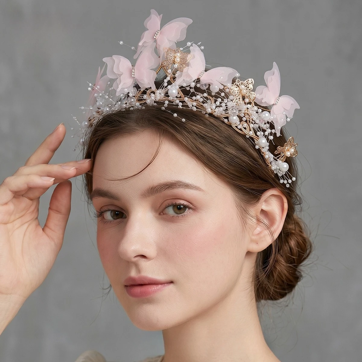 Sweet Butterfly Pearl Crown Headband Wedding Bridal Headwear Princess
Sweet Butterfly Pearl Crown Headband Wedding Bridal Headwear Princess