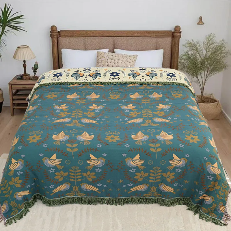 Pure Cotton Gauze Towel Blanket Fringed Style Sofa Cover Blanket European-style All-season Suitable Cover Blanket Bed Blanket
Pure Cotton Gauze Towel Blanket Fringed Style Sofa Cover Blanket European-style All-season Suitable Cover Blanket Bed Blanket