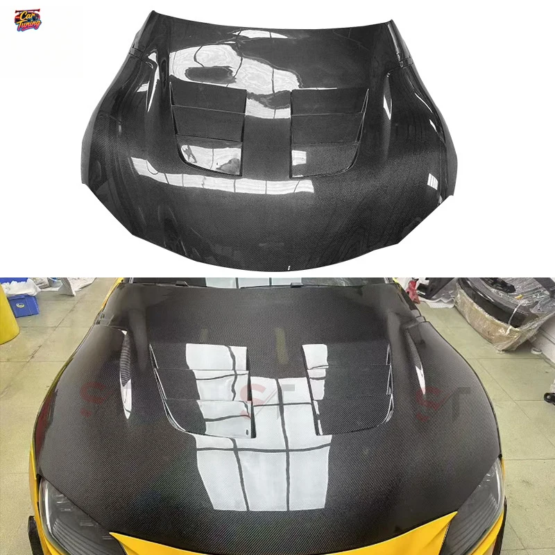 Suitable for Toyota Supra A90 A91 carbon fiber hood with opening, modified front cover enclosure
Suitable for Toyota Supra A90 A91 carbon fiber hood with opening, modified front cover enclosure