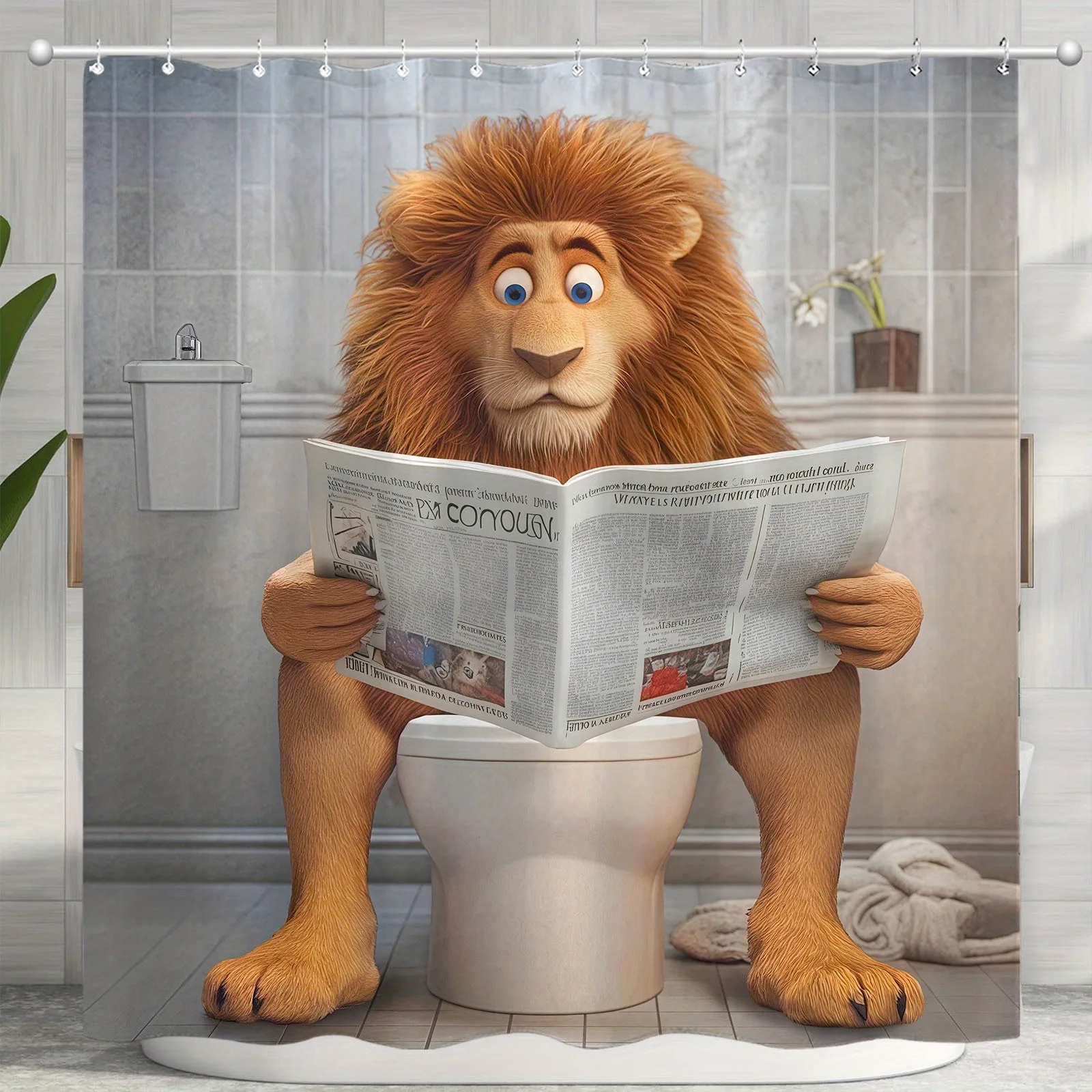 Lion funny animal pattern Shower Curtain Washable Dirt-Resistant Shower Head waterproof Polyester Bath Curtain For Home Decor
Lion funny animal pattern Shower Curtain Washable Dirt-Resistant Shower Head waterproof Polyester Bath Curtain For Home Decor