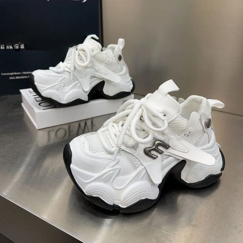 2026 New Women Dad Sneakers Height Increasing Thick Sole Platform Chunky Shoes Spring Summer Mesh Breathable Color Block Casual
2026 New Women Dad Sneakers Height Increasing Thick Sole Platform Chunky Shoes Spring Summer Mesh Breathable Color Block Casual