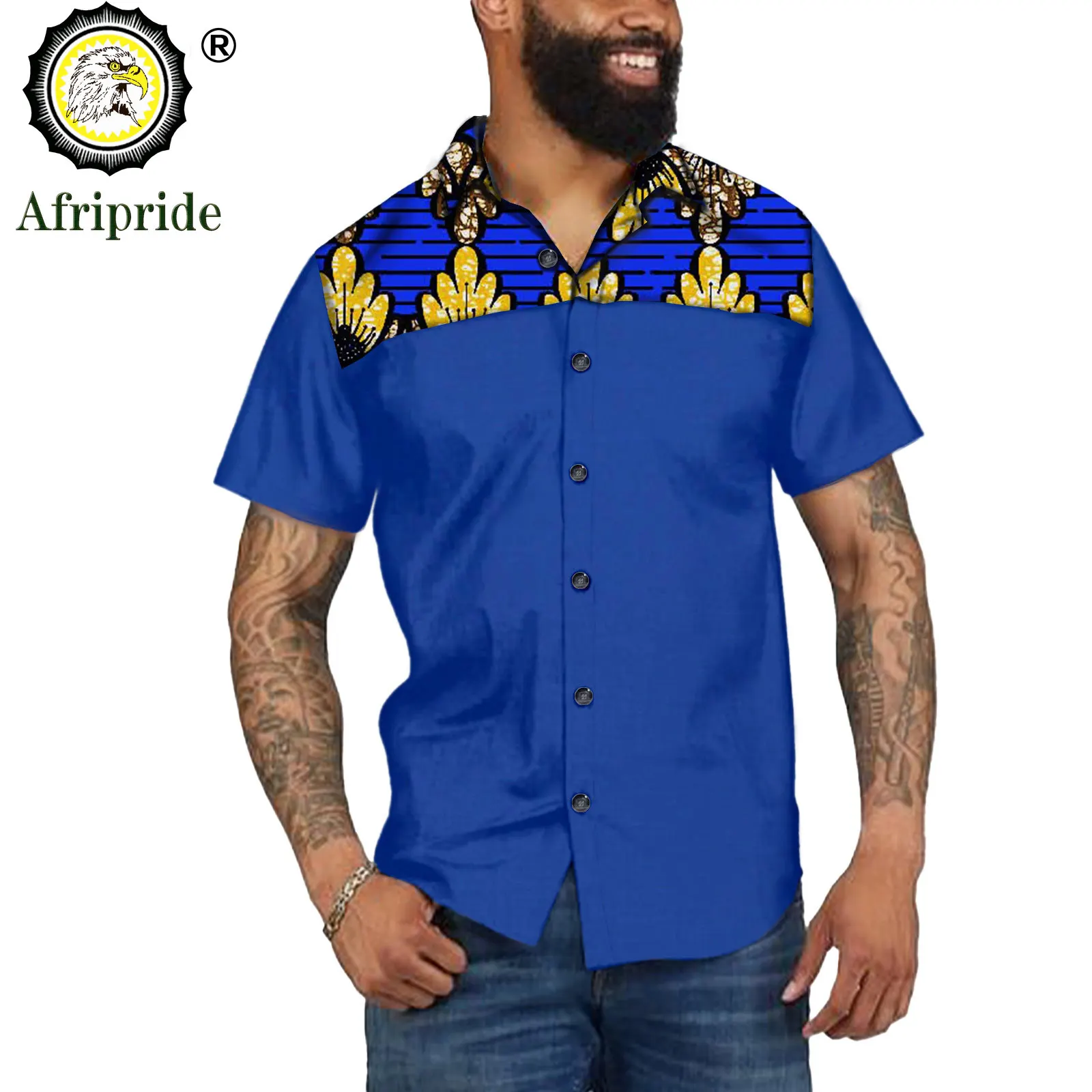 Bazin Riche African Shirts for Men Short Sleeve Dashiki Printed Single-Breasted Blouse Gentlemen Work Business Shirts S2112006
Bazin Riche African Shirts for Men Short Sleeve Dashiki Printed Single-Breasted Blouse Gentlemen Work Business Shirts S2112006