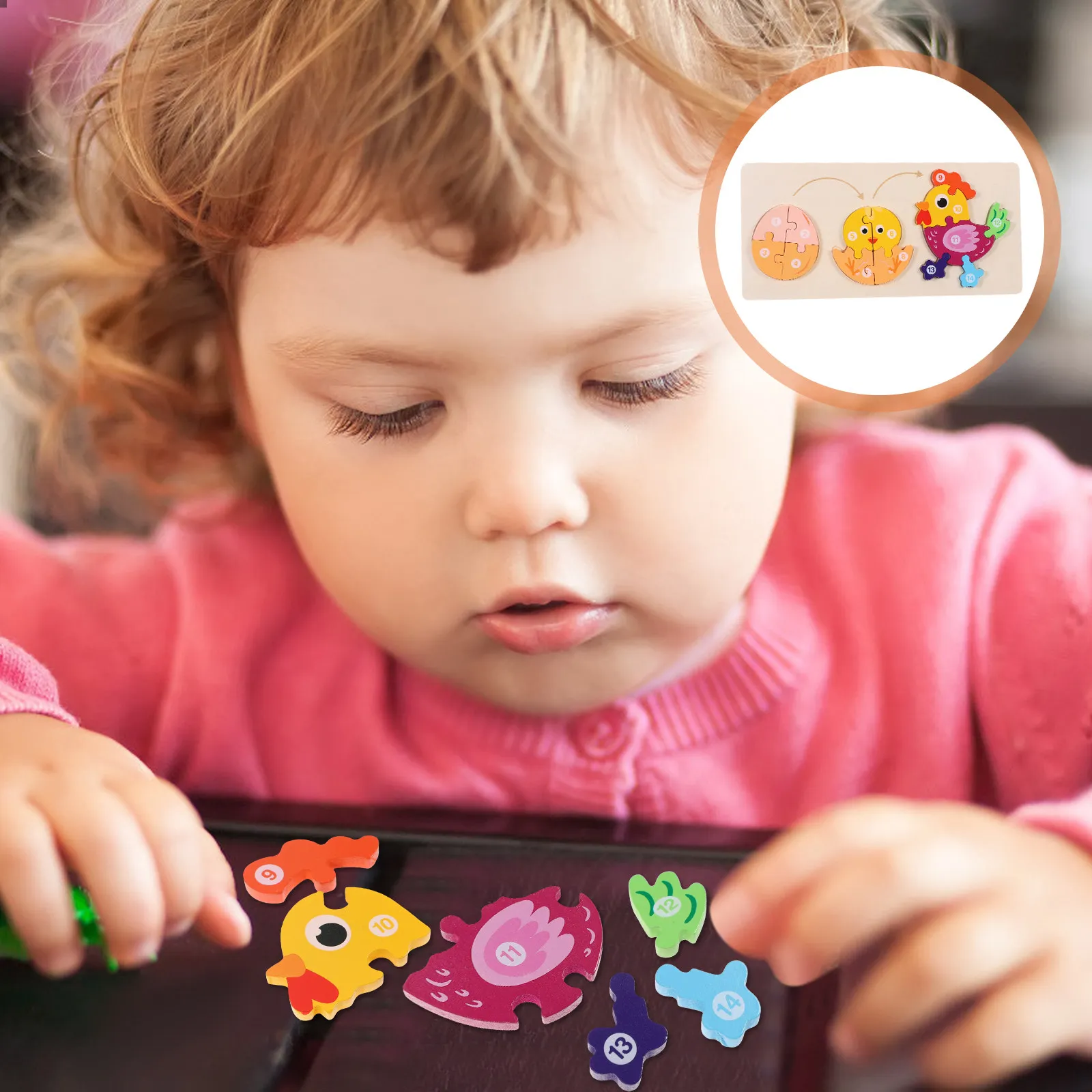 1Set Rooster Growth Puzzle Learning Aid Kindergarten Educational Wooden Jigsaw Early Education Cognitive Animal Matching Game
1Set Rooster Growth Puzzle Learning Aid Kindergarten Educational Wooden Jigsaw Early Education Cognitive Animal Matching Game