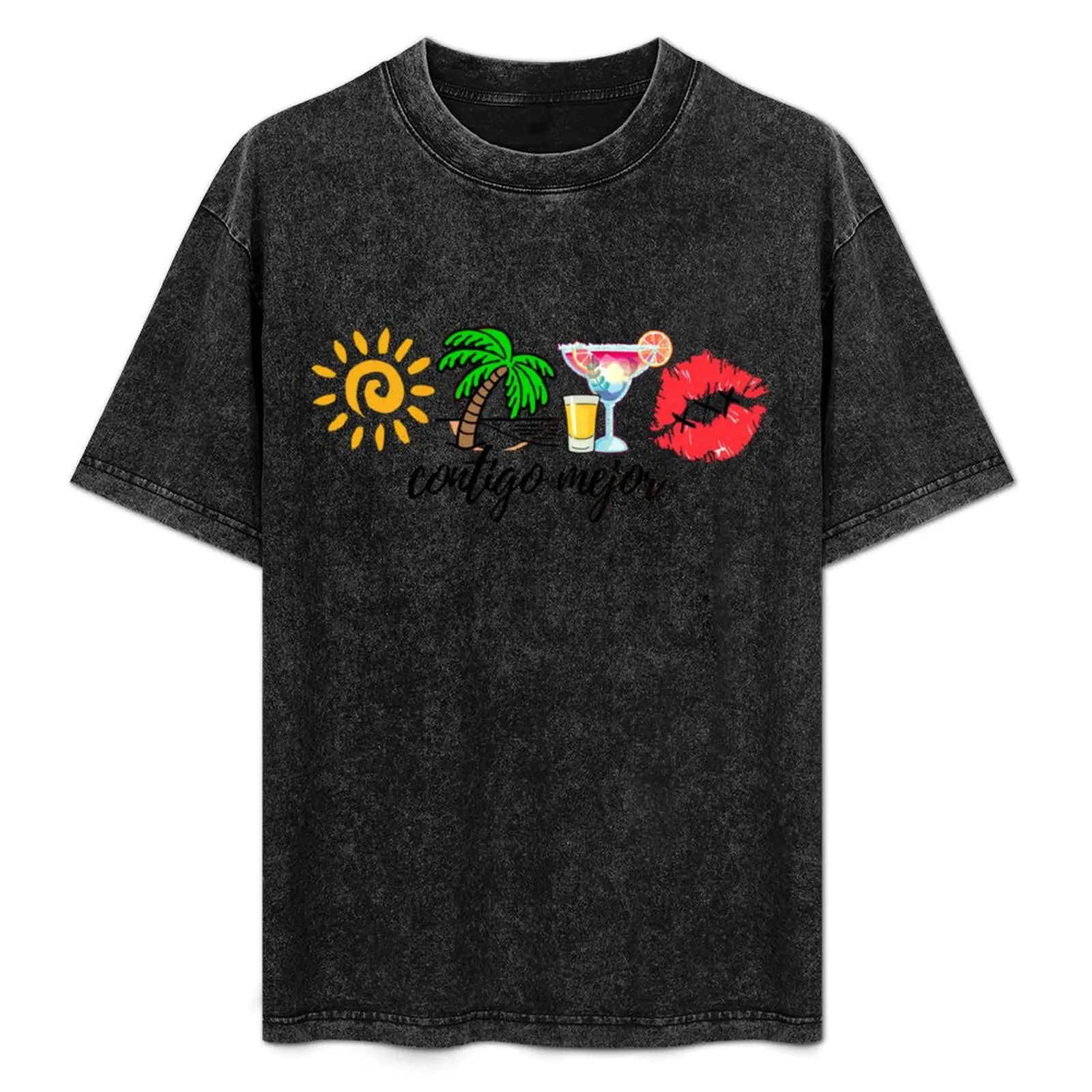 contigo mejior T-Shirt Anti-Fade Casual Tee Shirt
contigo mejior T-Shirt Anti-Fade Casual Tee Shirt