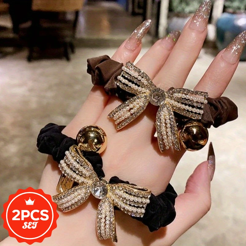 2Pcs/set High-end Bow, Large Intestine Headband, Women's Light Luxury Temperament Hair Tie, Hair Elastic, Rubber Band
2Pcs/set High-end Bow, Large Intestine Headband, Women's Light Luxury Temperament Hair Tie, Hair Elastic, Rubber Band