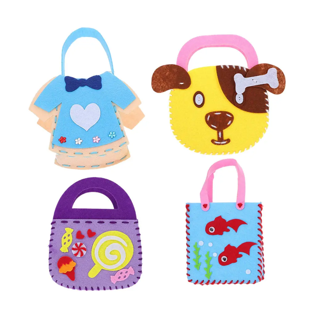 4 Sets DIY Children Small Bag Material Non-woven Hand Bags Kid Sewing Craft Kit Tote Bag Making Kids Gift Educational Playthings
4 Sets DIY Children Small Bag Material Non-woven Hand Bags Kid Sewing Craft Kit Tote Bag Making Kids Gift Educational Playthings