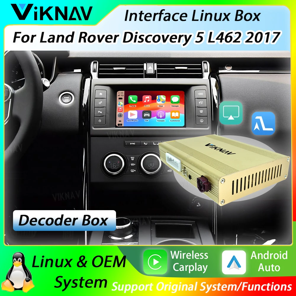 Viknav OEM Car For Land Rover Discovery 5 L462 Interface Upgrade Decoder Box MuItimedia Wireless CarPlay GPS BT DVD Android Auto
Viknav OEM Car For Land Rover Discovery 5 L462 Interface Upgrade Decoder Box MuItimedia Wireless CarPlay GPS BT DVD Android Auto