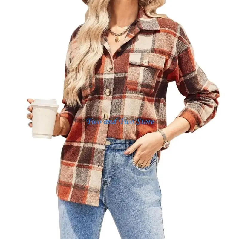 HX6F Womens Fall Outfits Fashion Clothes s Flannel Button Down Long Sleeve Shirts Jackets
HX6F Womens Fall Outfits Fashion Clothes s Flannel Button Down Long Sleeve Shirts Jackets