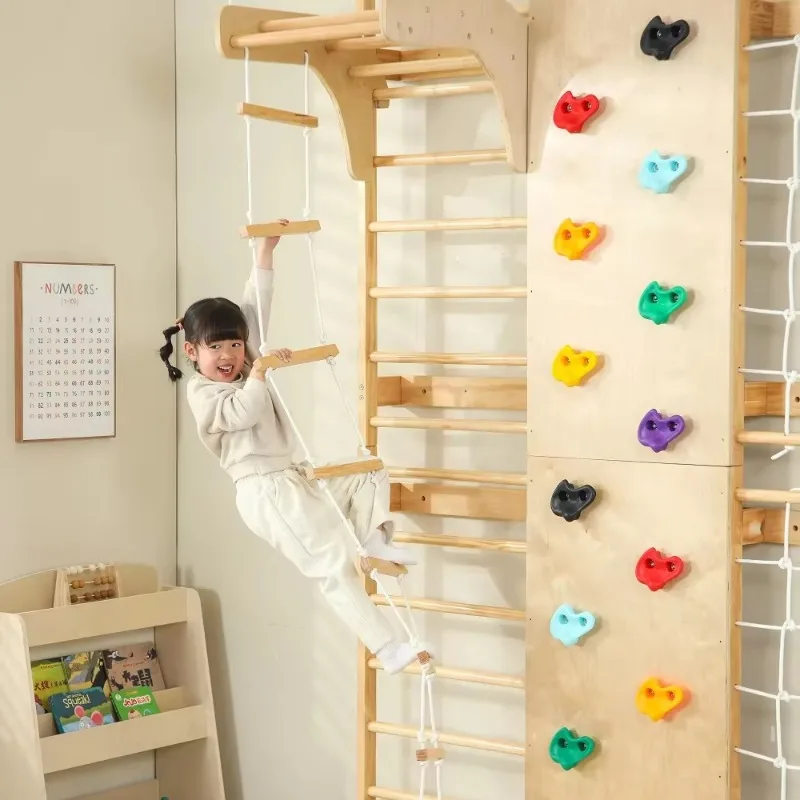 Indoor Monkey Bars Kids Wooden Climbing Frame Outdoor Solid Wood Wall Mounted Swedish Ladder for Toddler
Indoor Monkey Bars Kids Wooden Climbing Frame Outdoor Solid Wood Wall Mounted Swedish Ladder for Toddler
