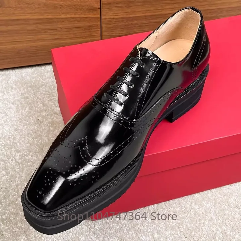 Men's Leather Shoes Male Dress Height Increasing Brogue Carved Formal Oxfords Youth Genuine Leather Business Wedding High Heel
Men's Leather Shoes Male Dress Height Increasing Brogue Carved Formal Oxfords Youth Genuine Leather Business Wedding High Heel