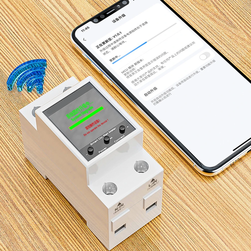 100A Tuyas WiFi Rail-Mounted Energy Meter, Leakage Protection Circuit Breaker Rail-Mounted Energy Meter Digital Display Monitor
100A Tuyas WiFi Rail-Mounted Energy Meter, Leakage Protection Circuit Breaker Rail-Mounted Energy Meter Digital Display Monitor