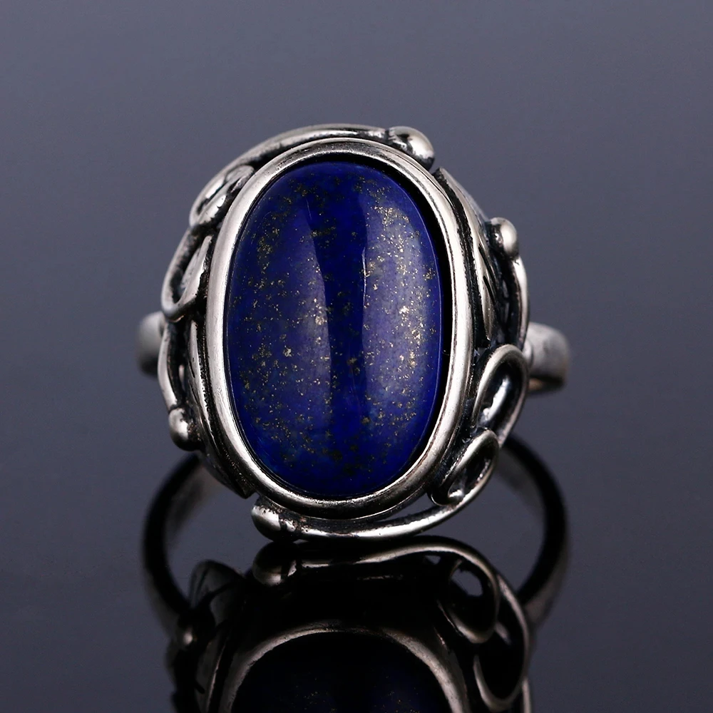 Natural Lapis Lazuli 925 Sterling Silver Ring Moonstone Ring for Women Men Vintage Finger Ring Fine Jewelry Gift
Natural Lapis Lazuli 925 Sterling Silver Ring Moonstone Ring for Women Men Vintage Finger Ring Fine Jewelry Gift