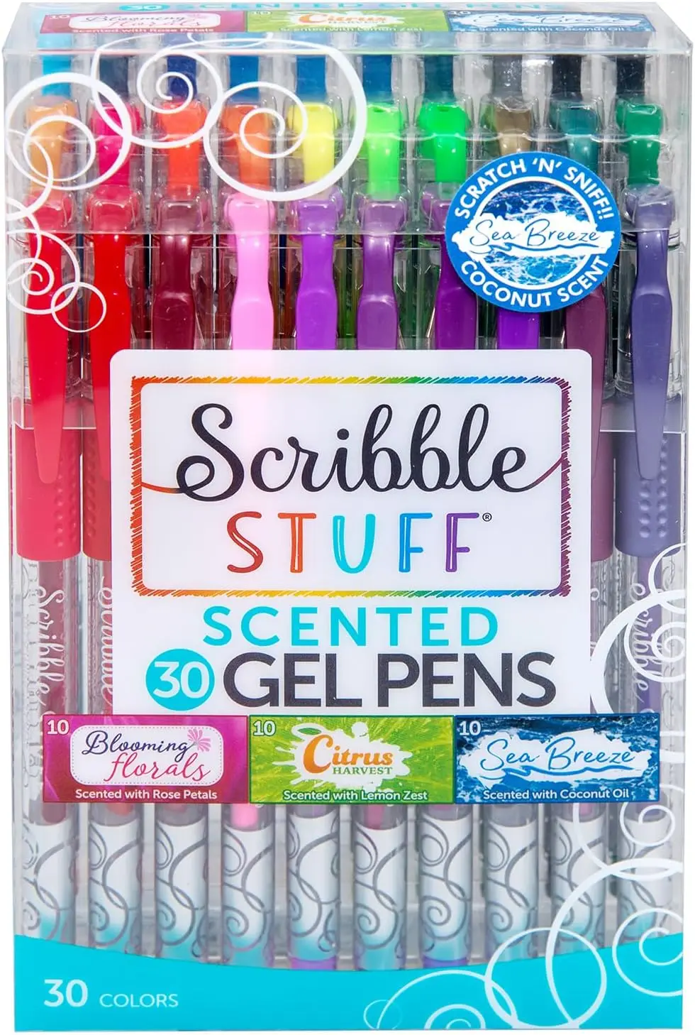 30 Scented Gel Pens - Floral, Citrus & Sea Breeze - Smooth Writing for Drawing, Doodling, Journaling
30 Scented Gel Pens - Floral, Citrus & Sea Breeze - Smooth Writing for Drawing, Doodling, Journaling