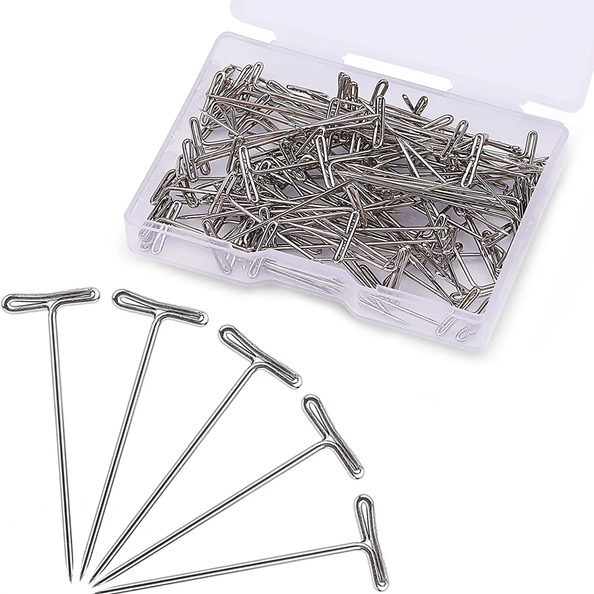 100 pcs T pins for wig on foam head style t pin needle mannequin head type sewing hair salon styling tools
100 pcs T pins for wig on foam head style t pin needle mannequin head type sewing hair salon styling tools