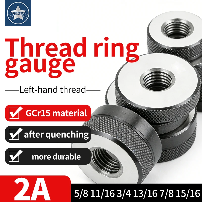 Набор из 2-х калибровочных колец (1*GO+1*NOGO) 2A, левая резьба, 5/8, 11/16, 3/4, 13/16, 7/8, 15/16, стандарты UN/UNC/UNF/UNS/UNEF, американский стандарт, мелкая резьба
Набор из 2-х калибровочных колец (1*GO+1*NOGO) 2A, левая резьба, 5/8, 11/16, 3/4, 13/16, 7/8, 15/16, стандарты UN/UNC/UNF/UNS/UNEF, американский стандарт, мелкая резьба