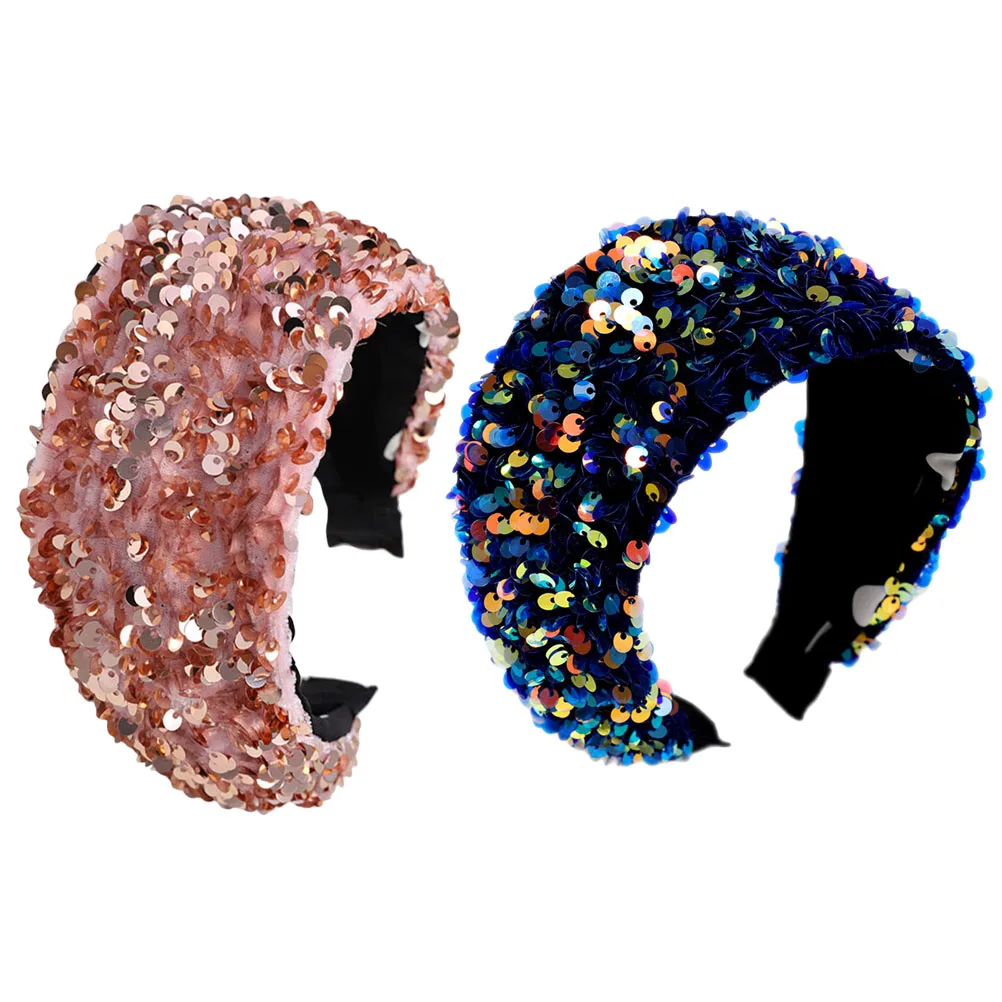 2pcs Sequin Headband Paillette Hoop Women Hairband Broadside Ribbons Party Daily Life Stylish Wide Hair Hoop Accessories
2pcs Sequin Headband Paillette Hoop Women Hairband Broadside Ribbons Party Daily Life Stylish Wide Hair Hoop Accessories