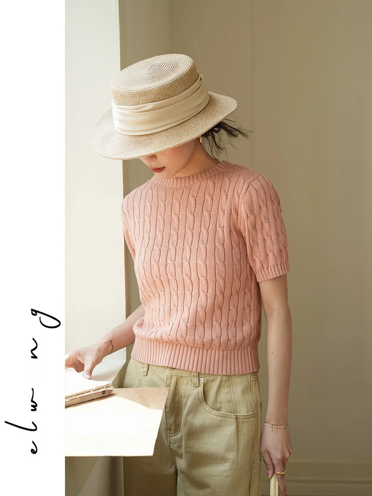Elwing Original Two-Tone Knitted ort-Sve round Ne Sweater Women's Spring Summer Vintage Aesthetic Quali Top
Elwing Original Two-Tone Knitted ort-Sve round Ne Sweater Women's Spring Summer Vintage Aesthetic Quali Top