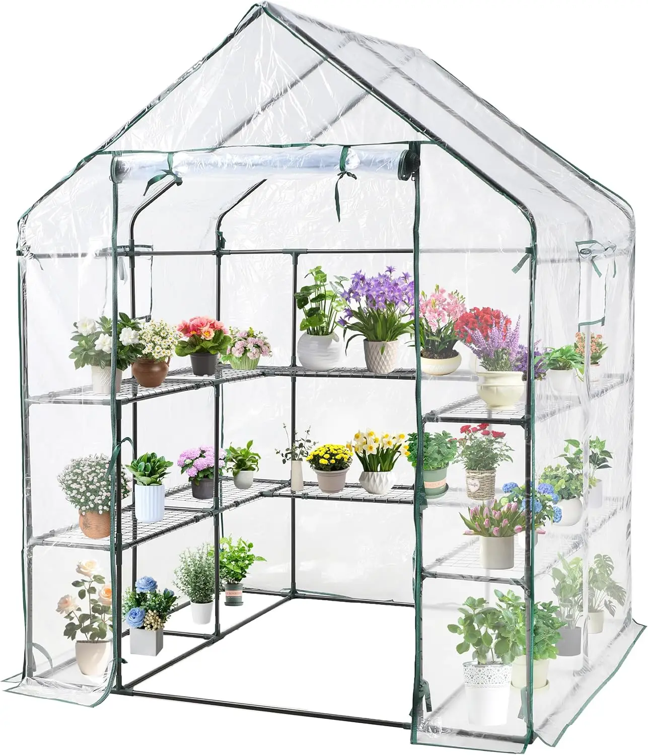 Greenhouses for Outdoors, Upgraded PVC Cover Walk-in Greenhouse Kit 57x61x80 Inch, Zippered Windows Mesh Door, Plant Garden Hot
Greenhouses for Outdoors, Upgraded PVC Cover Walk-in Greenhouse Kit 57x61x80 Inch, Zippered Windows Mesh Door, Plant Garden Hot