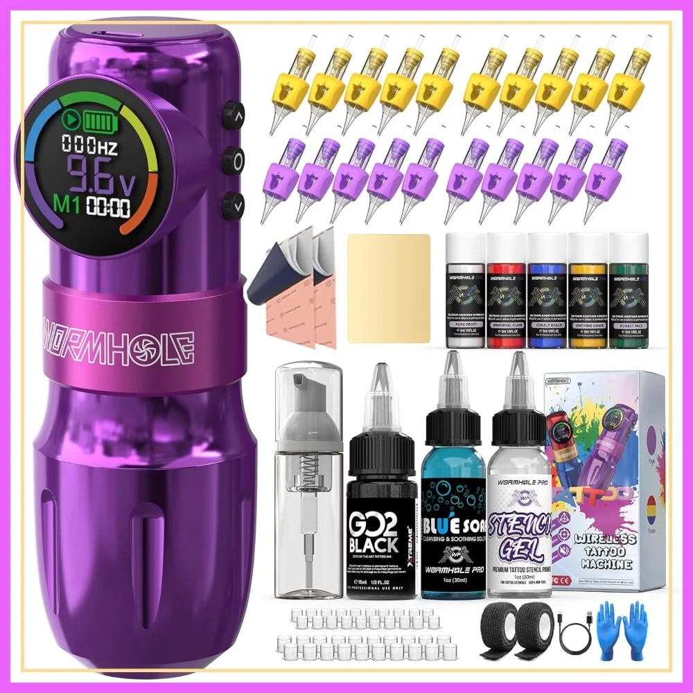 Wireless Tattoo Pen Kit, 1500mAh Battery, 3 Modes, 20Pcs Needles
Wireless Tattoo Pen Kit, 1500mAh Battery, 3 Modes, 20Pcs Needles