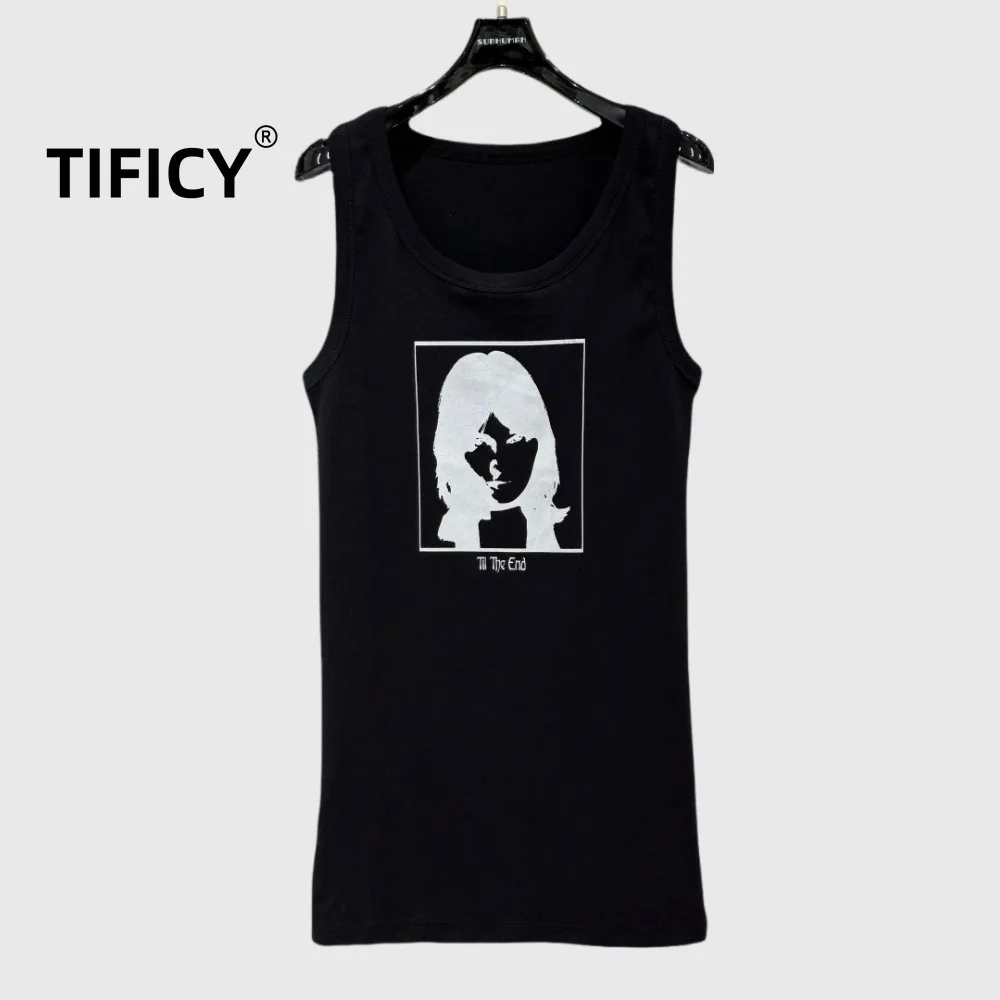 High Street Cotton Dark Ro Tees Tops Women's American Black Versatile Slimming Printed Tank Top T-shirt
High Street Cotton Dark Ro Tees Tops Women's American Black Versatile Slimming Printed Tank Top T-shirt